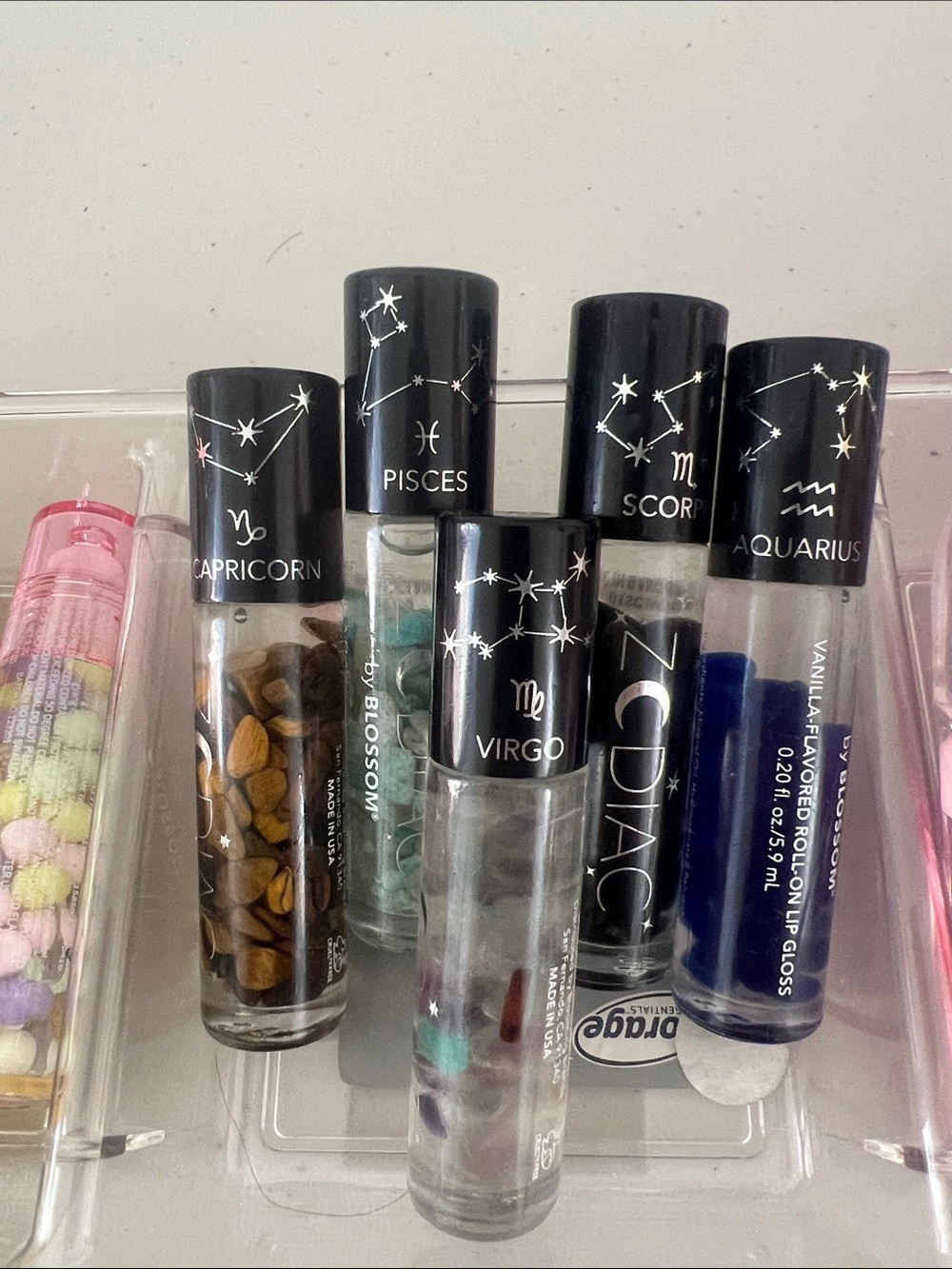 Zodiac Lip Gloss with Black Constellation Caps